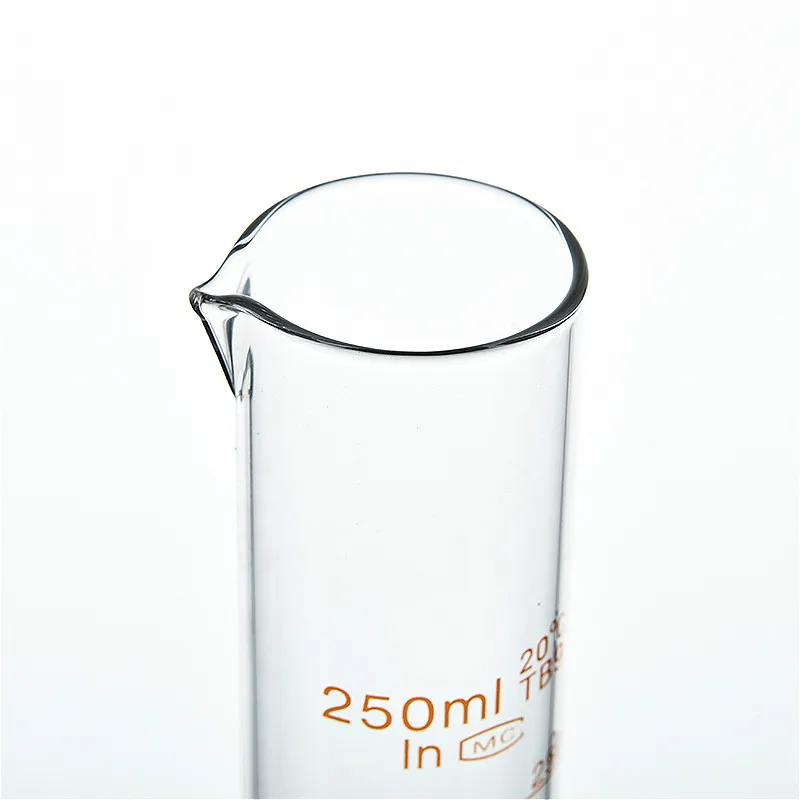 Glas Mess Zylinder 250 ml Professionelle Labor Messzylinder Chemie Labor Glas Standard Messung Tasse Grade A