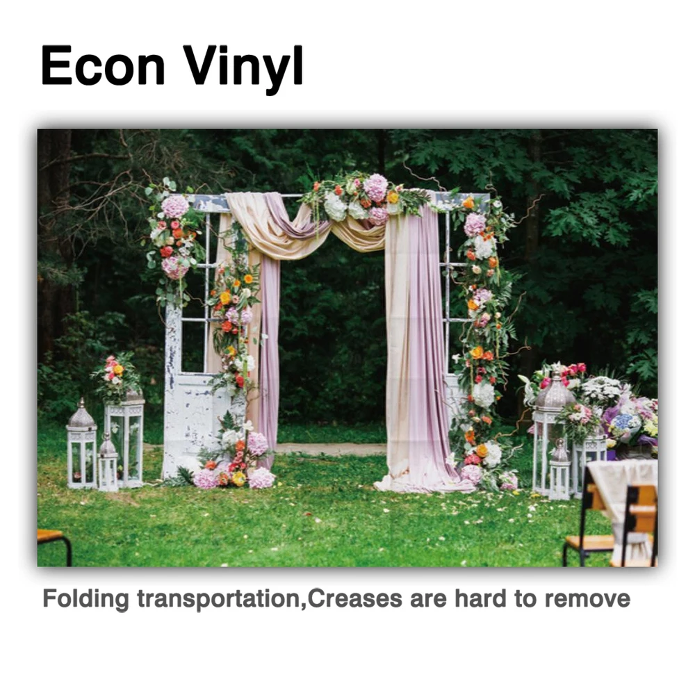 Funnytree 결혼식 장면 봄 게이트 자연 커튼 신부 배경 녹색 잔디 잎 꽃 사진 촬영 소품 배경