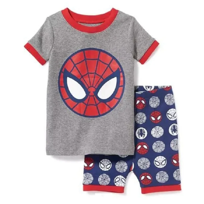 Pyjama d'été pour garçons, ensemble t-shirt + Short à manches courtes 100% coton, vêtements de nuit pour enfants de 2 à 7 ans, nouvelle collection