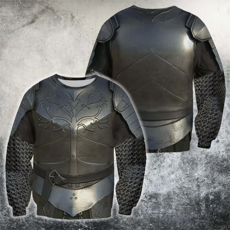 3D Alle Über Gedruckt Ritter Medieval Armor Männer Hoodie Harajuku Mode Mit Kapuze Sweatshirt Cosplay kostüm Herbst Unisex hoodies