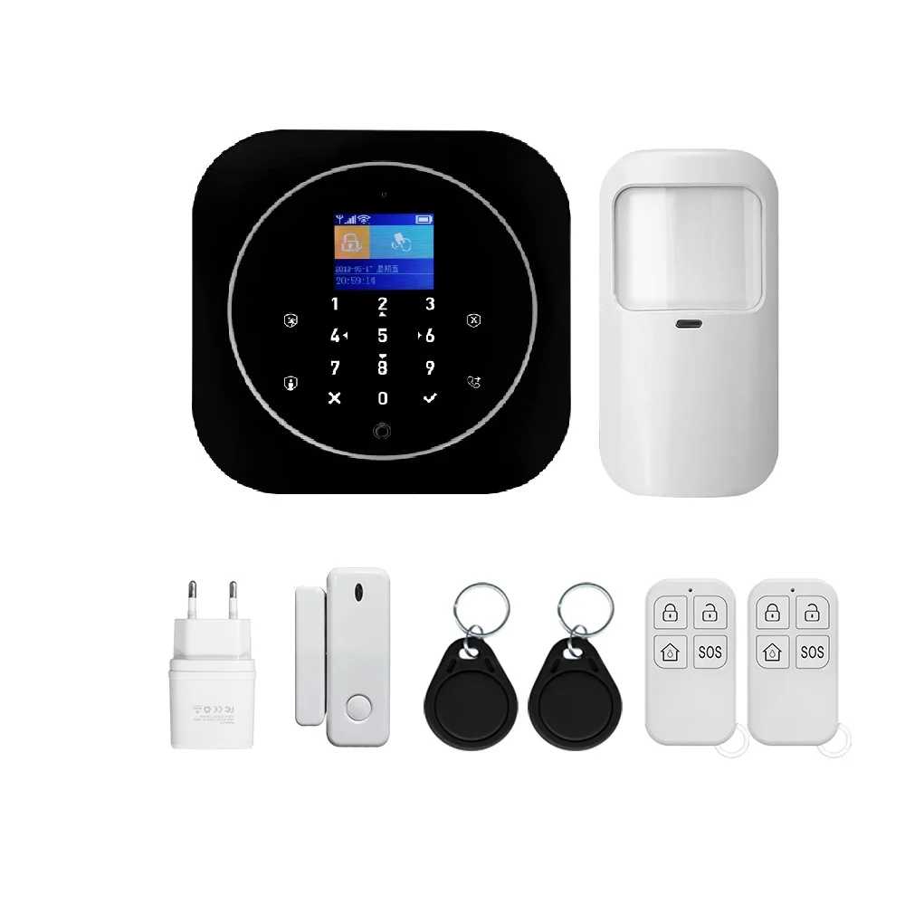 

WIFI+GSM Wireless Burglar Alarm System PIR Sensor Door Contact Motion Detector