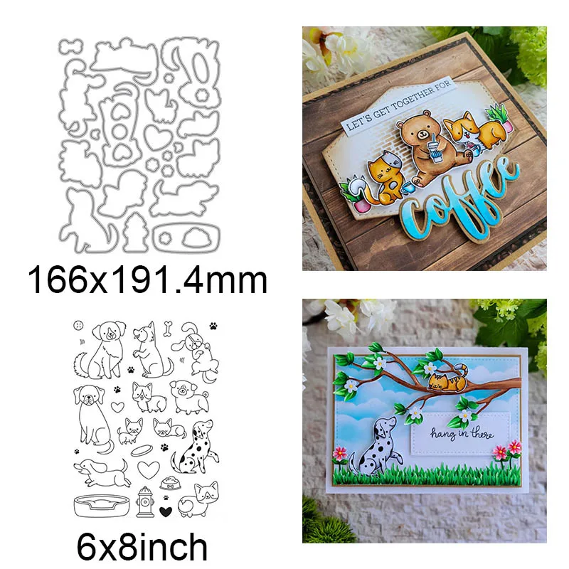 Animal Flower Room Drawing Board Birthday Cake Transparent Clear Stamps&cutting Dies for Diy Scrapbooking Album Photo Hot Crafts