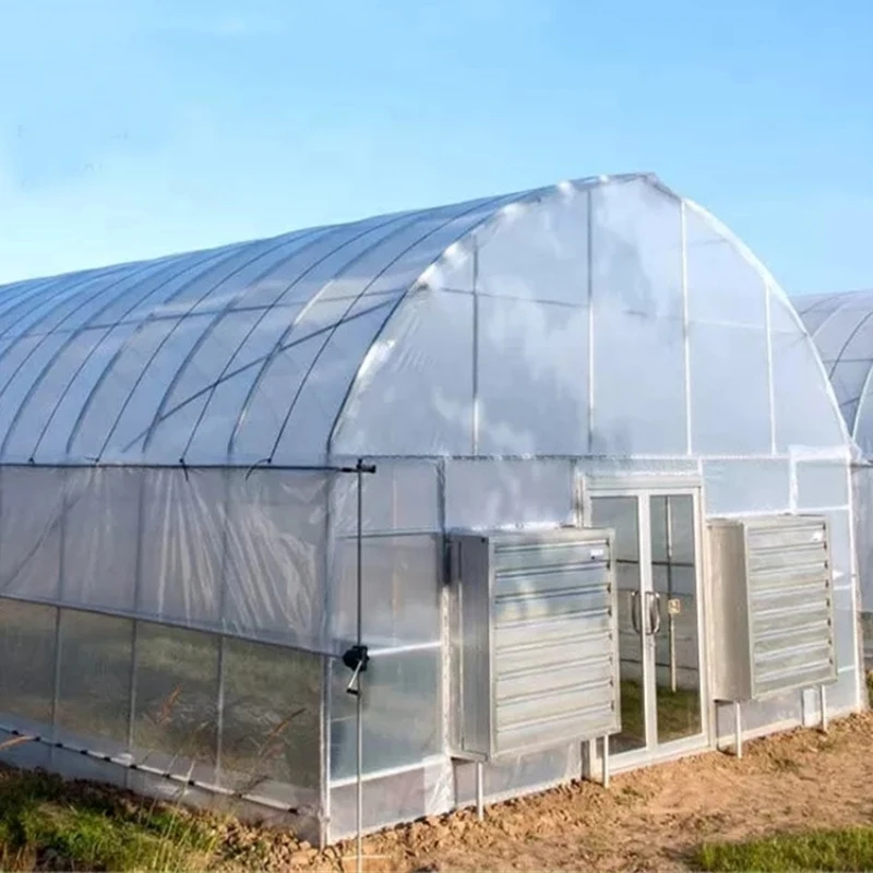 8M*30M-Green house Plastic tube steel frame greenhouse structure gi steel pipe