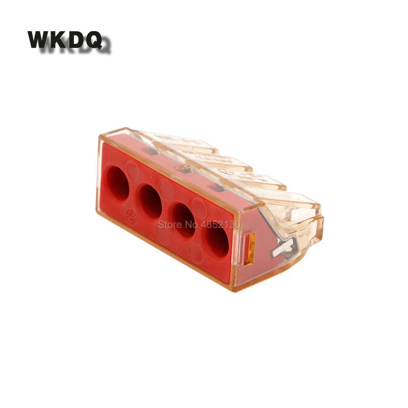 10Pcs 773-174 Electrical Wire Cable 4 Pins 6 mm² 773 Type Connect VSE-104D 4 Pole Terminal Block Fast Push-in Connector