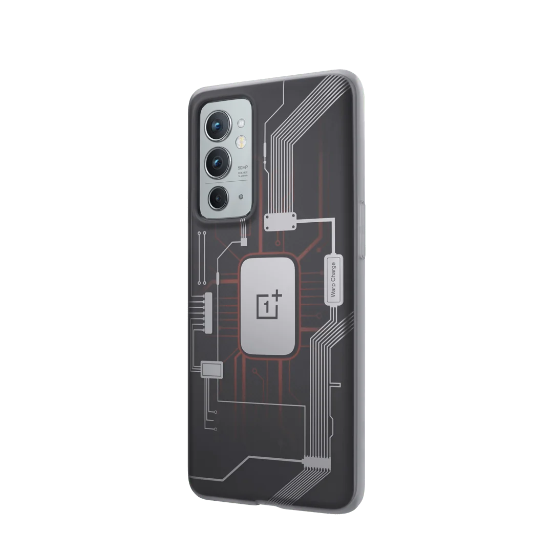 OnePlus 9RT Case Original Sandstone Black Super Circuit Board Protection Back Cover