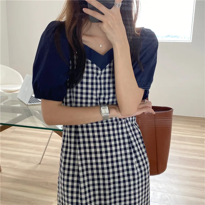 Summer Girls Dress Women Cotton Linen Casual short Sleeve Dresses Female Dress Vintage Solid dress Boho Robe Femme Vestido maxi