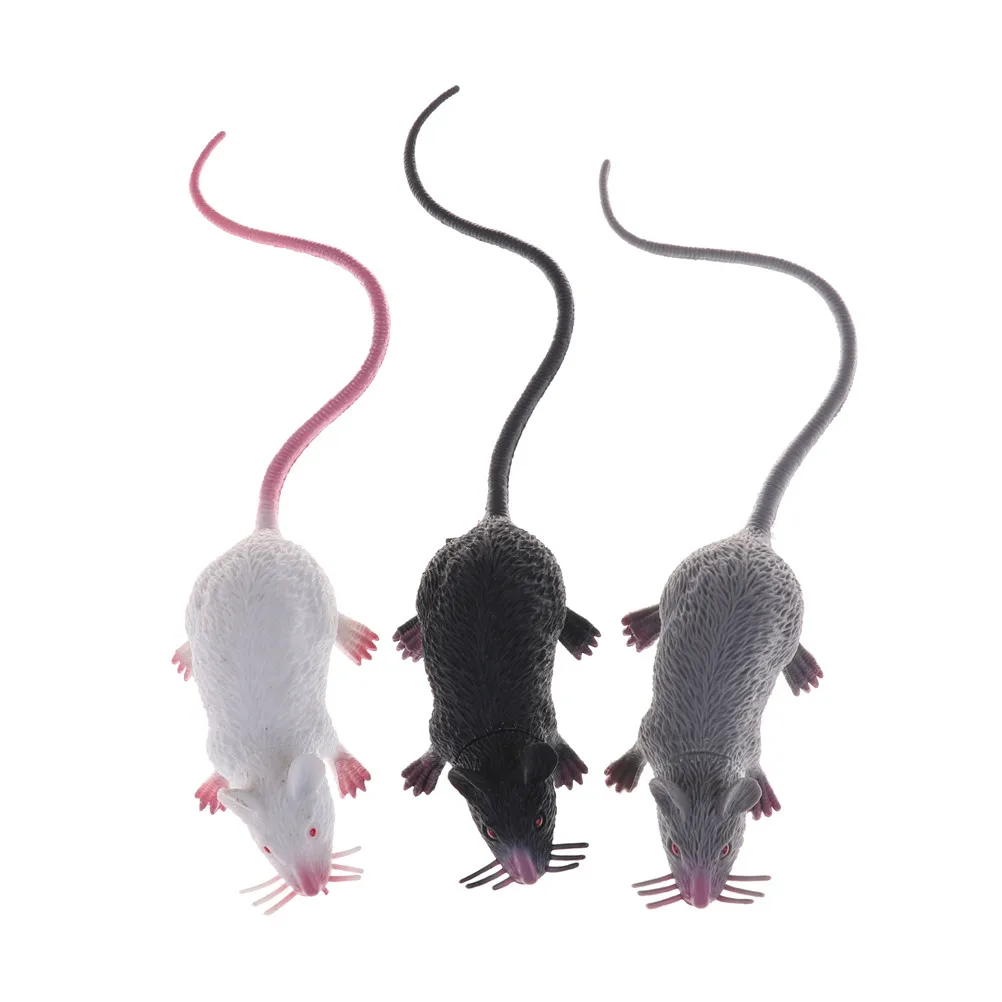 Small Rat Fake Lifelike Mouse Model Prop Halloween Gift Toy Party Decor Practical Jokes Novetly Funny Toys 22CM