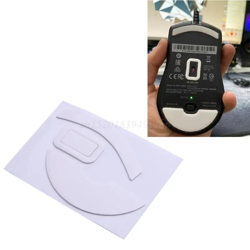 1ชุดเมาส์เมาส์สเก็ตแผ่นสติกเกอร์กลม Glides ขอบโค้งเมาส์สำหรับ Razer Viper เมาส์