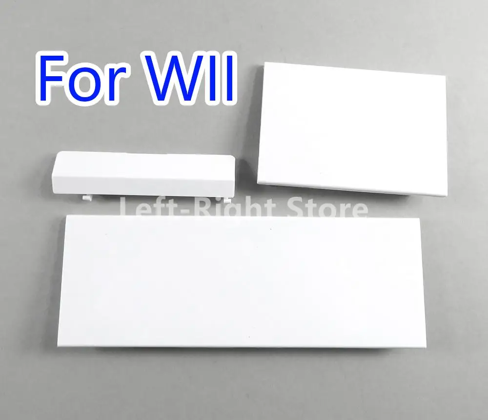 10sets FOR WII New Replacement White Black Memeory Card Door Slot Cover Lid 3 Parts Door Covers for Nintendo Nintend Wii Console