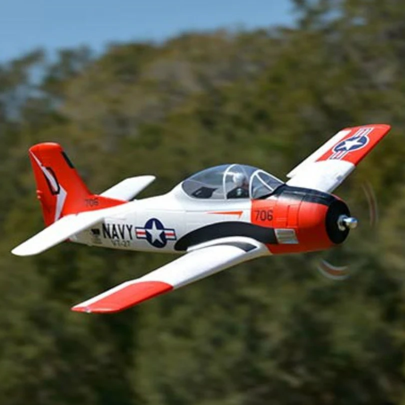 FMSRC RC Airplane 1400mm 1.4M T28 T-28 Trojan V4 6CH PNP Big Scale Gaint Warbird Model Plane Aircraft with Flaps Retracts LED