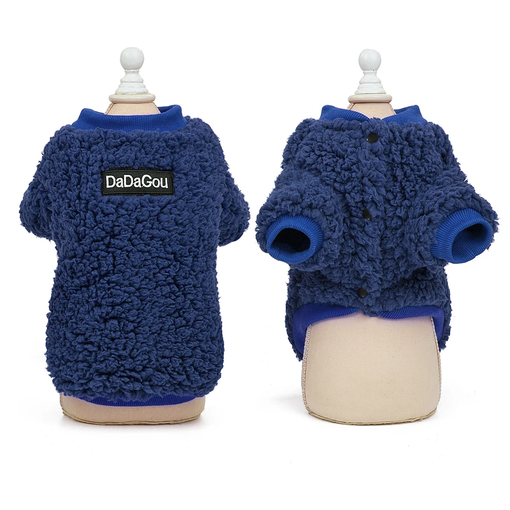 Soft Dog Clothes Coat Polar Fleece Autumn Winter Pet Clothing French Bulldog Clothes Vest Jacket For Small Medium Dogs Cats Pug