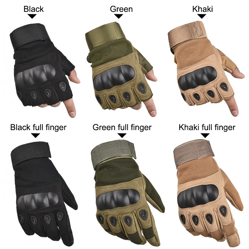 Men Tactical Gloves Full Finger Outdoor Gloves Half Finger for Hand Protect Cycling Motorcycle Gloves Camping Hiking Gloves