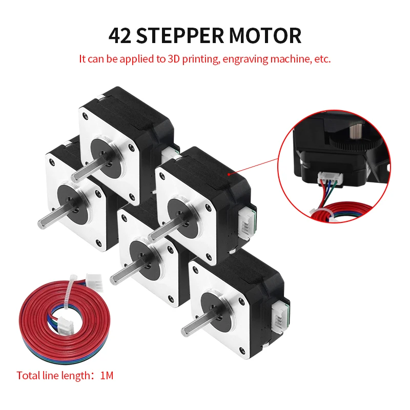 

3D Printer Parts Extruder Motor 17HS4023 1.0A 42 Stepper Motor 4 Lead for 3D Printer CR 10 Ender 3 XYZ CNC Engraver Dropshipping