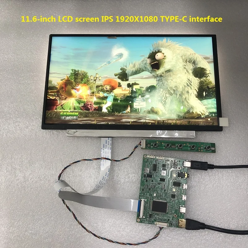 

EDP C type LCD driver board 11.6-inch IPS LCD screen 1920X1080 display Can be used with HDMI TYPE-C LCD controller board