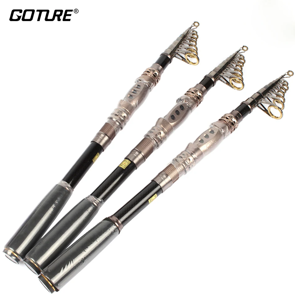 

Goture Telescopic Fishing Rod 1.8-3.3M Portable High Strength Metal Saltwater/Sea/Ocean Aluminum Alloy Fishing Pole Travel Rod