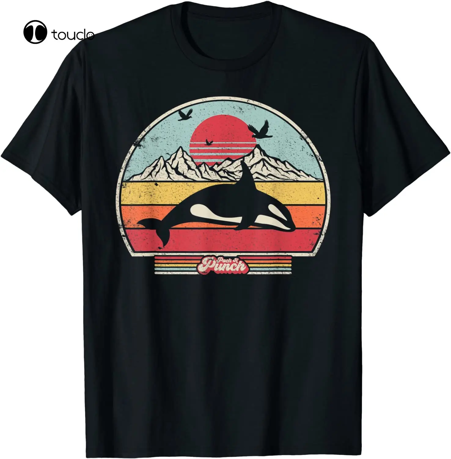 Orca Shirt. Retro Style Killer Whale T-Shirt