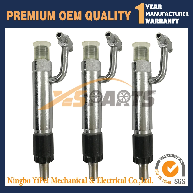 

3PCS Fuel Injector Assy for Yanmar 3TNE82A 3TNE82 3TNV82 3TNV82A 3D82 3D82EA engine