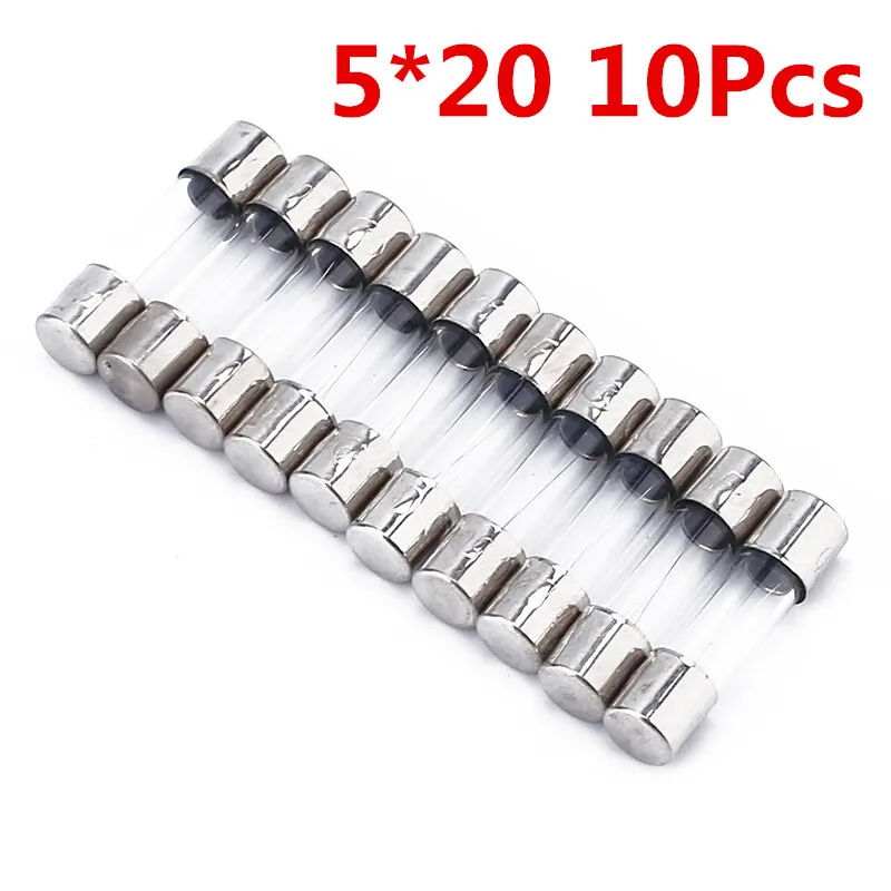 10pcs/lot One Sell 5*20mm 6*30mm Fast Blow Glass Tube Fuses 5x20 6x30 mm 250V 0.5 1 2 3 4 5 6 8 10 15 20 25 30 A AMP Fuse