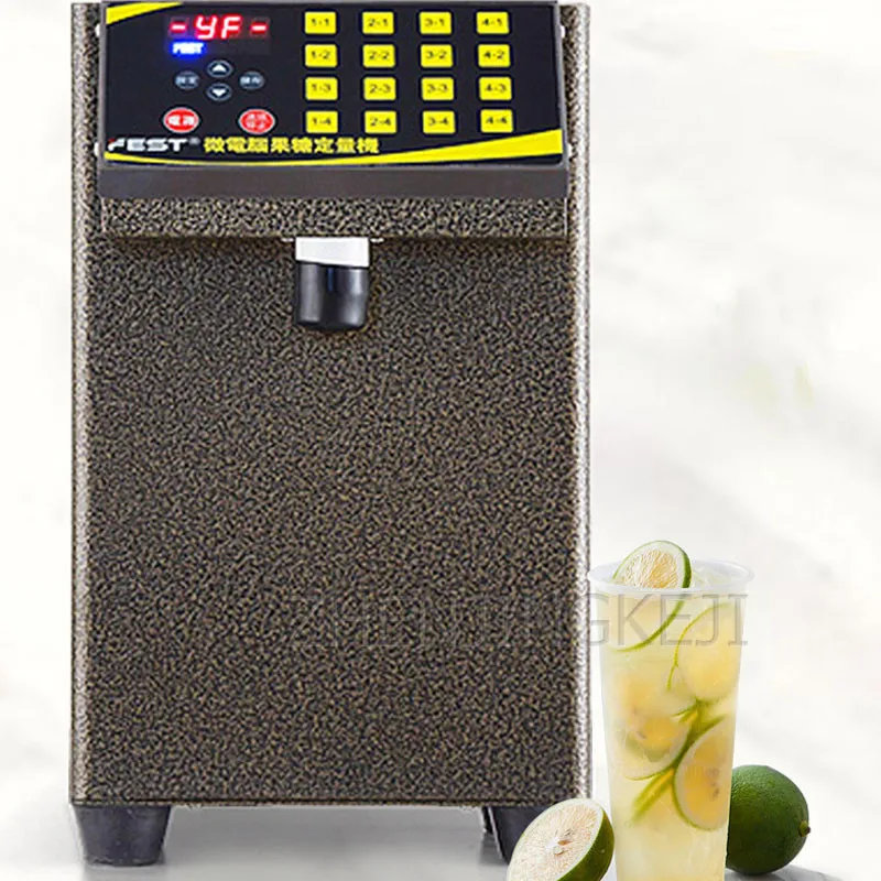 Mesin fruktosa jus buah gula otomatis kuantitatif, peralatan minuman toko teh susu 16 bingkai sangat presisi komersial