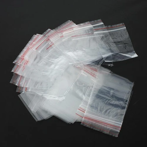 100Pc Plastic Bags Food Packaging Jewelry Small Zip Lock Bags Clear Fresh keeping Dustproof Resealable Candy Bag