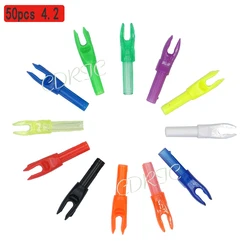 Eje de flecha de fibra de vidrio de carbono para tiro con arco, inserto G nock ID, 4,2mm, interno, 4,2mm, DIY, 50 unidades por lote