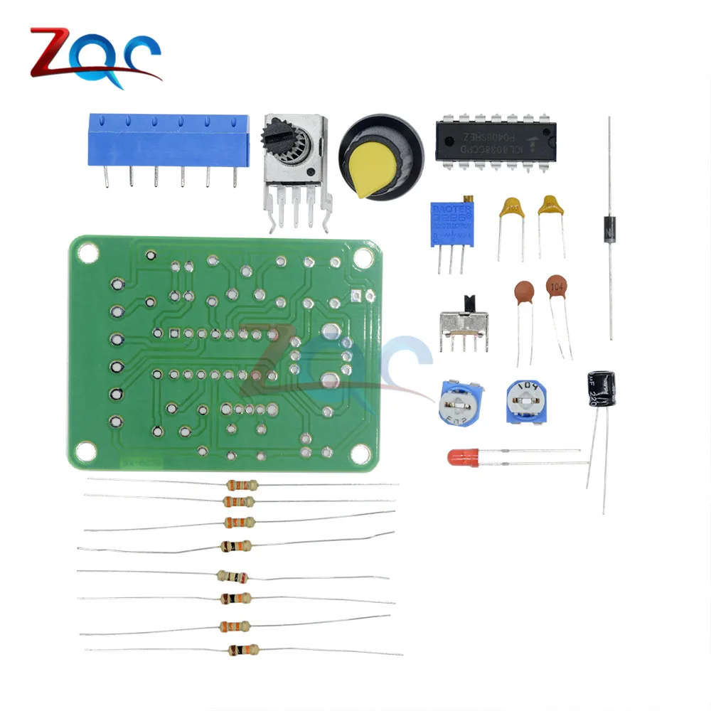 1 Set ICL8038 Monolitico Funzione Generatore di Segnale Modulo Kit FAI DA TE Sine Quadrato Triangolo