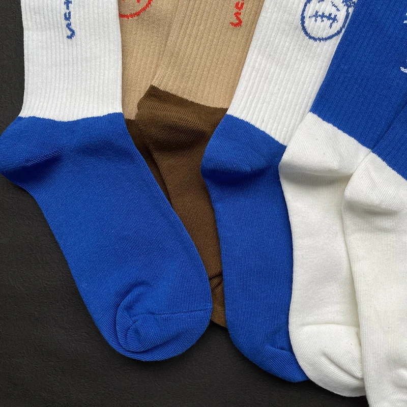 Herren Crew Cactus Jack Socken reine Baumwolle Sport Hip Hop Skateboard weiß/blau/braun Socken Großhandel 3 paare/schachtel Socken – Detail 11