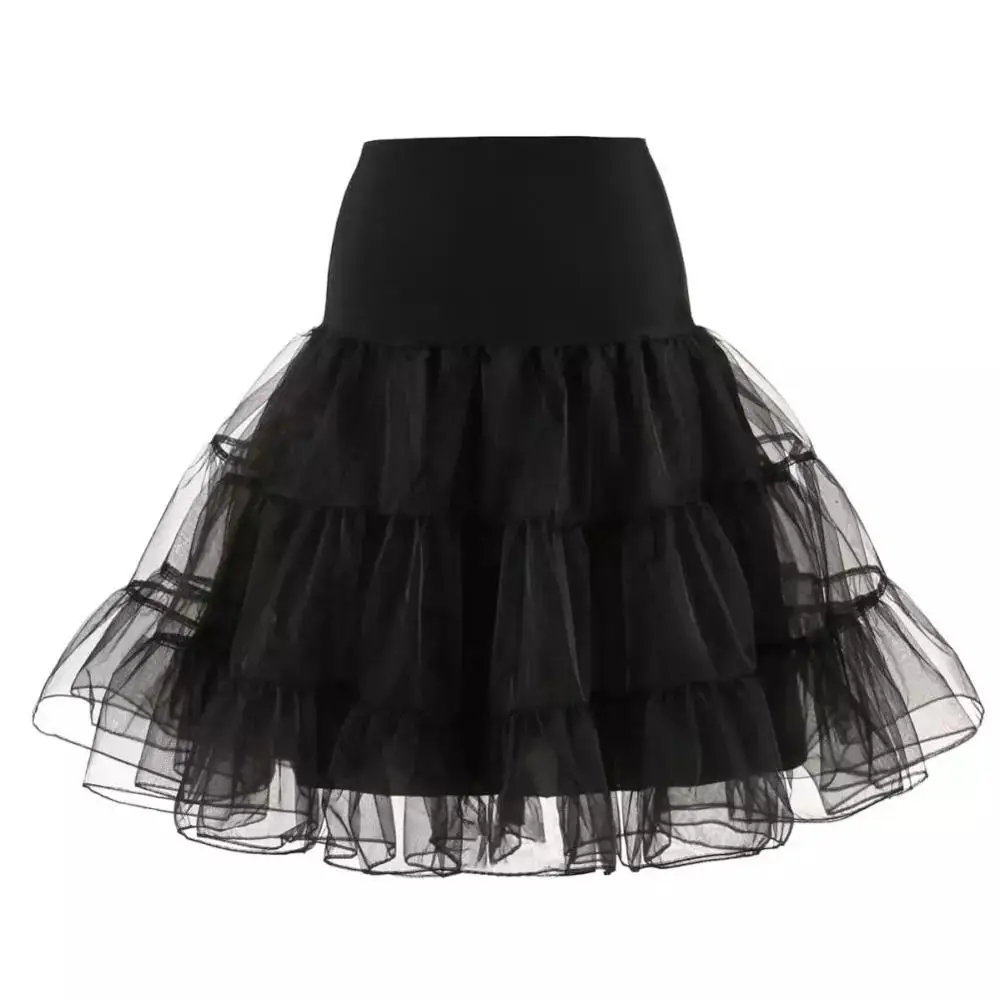 Vrouwen Effen Kleur Bruiloft Bruids Onderrok Crinoline Tutus Tule Rokken Sexy Vrouw Kleding Petticoat