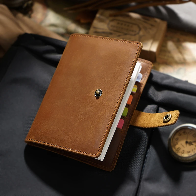 Leather Passport Cover Men Vintage Business Travel Wallet Genuine Leather Covers for Passports Document Travel Organizer