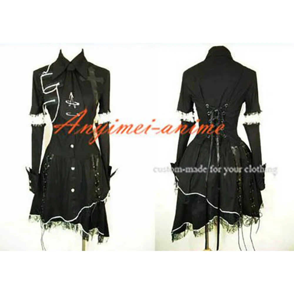 fondcosplay hiphop Gothic Tripp Lolita Punk Fashion black cotton Shirt Dress Cosplay Costume CD/TV[CK367]