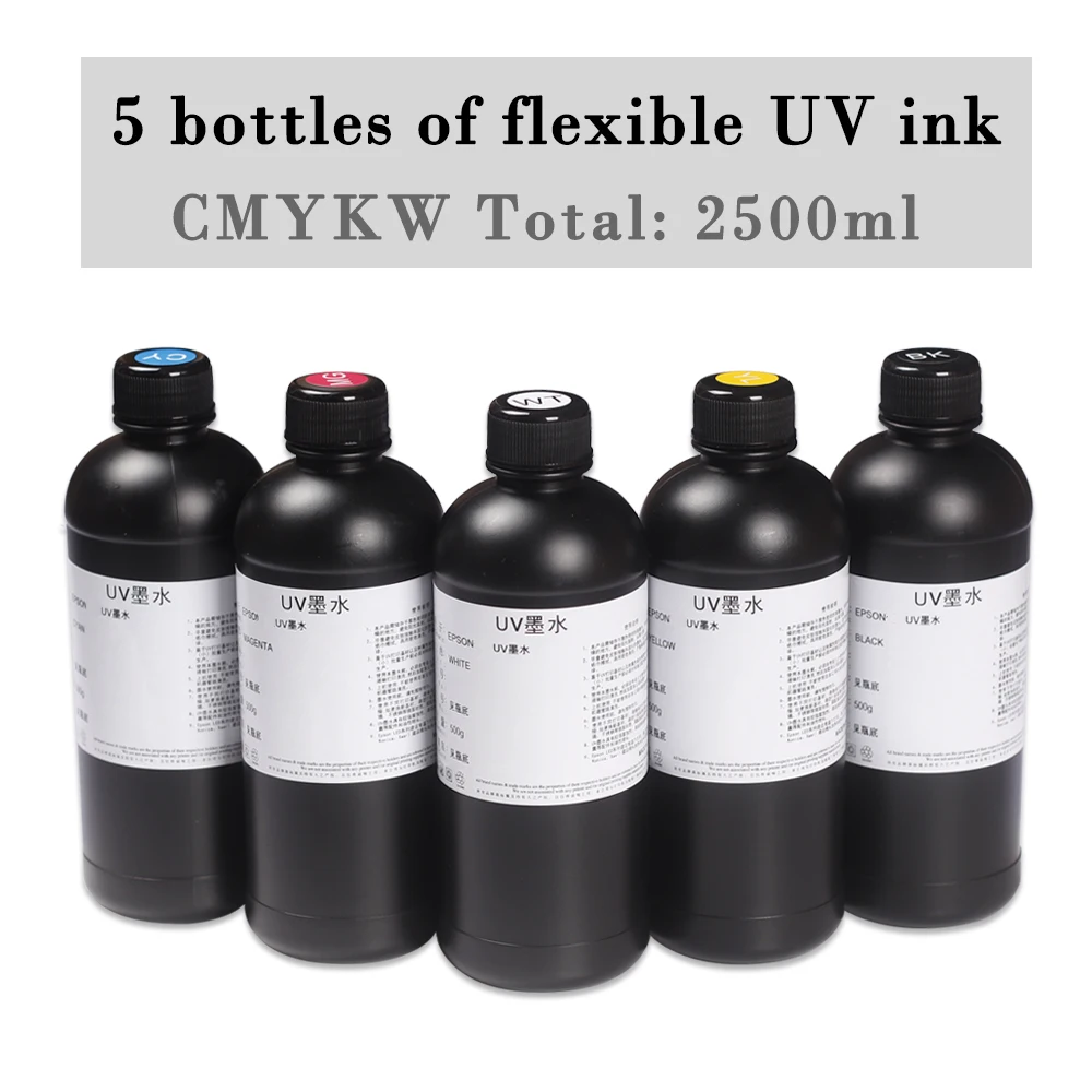 Imagem -02 - Tinta Led uv para Impressora Epson 2500ml Dx4 Dx5 Dx7 Dx9 Dx11 L1800 L800 L805 R1390 Cabeçote de Impressão para Epson a2 a3 a4 Tinta Macia de Secagem Rápida