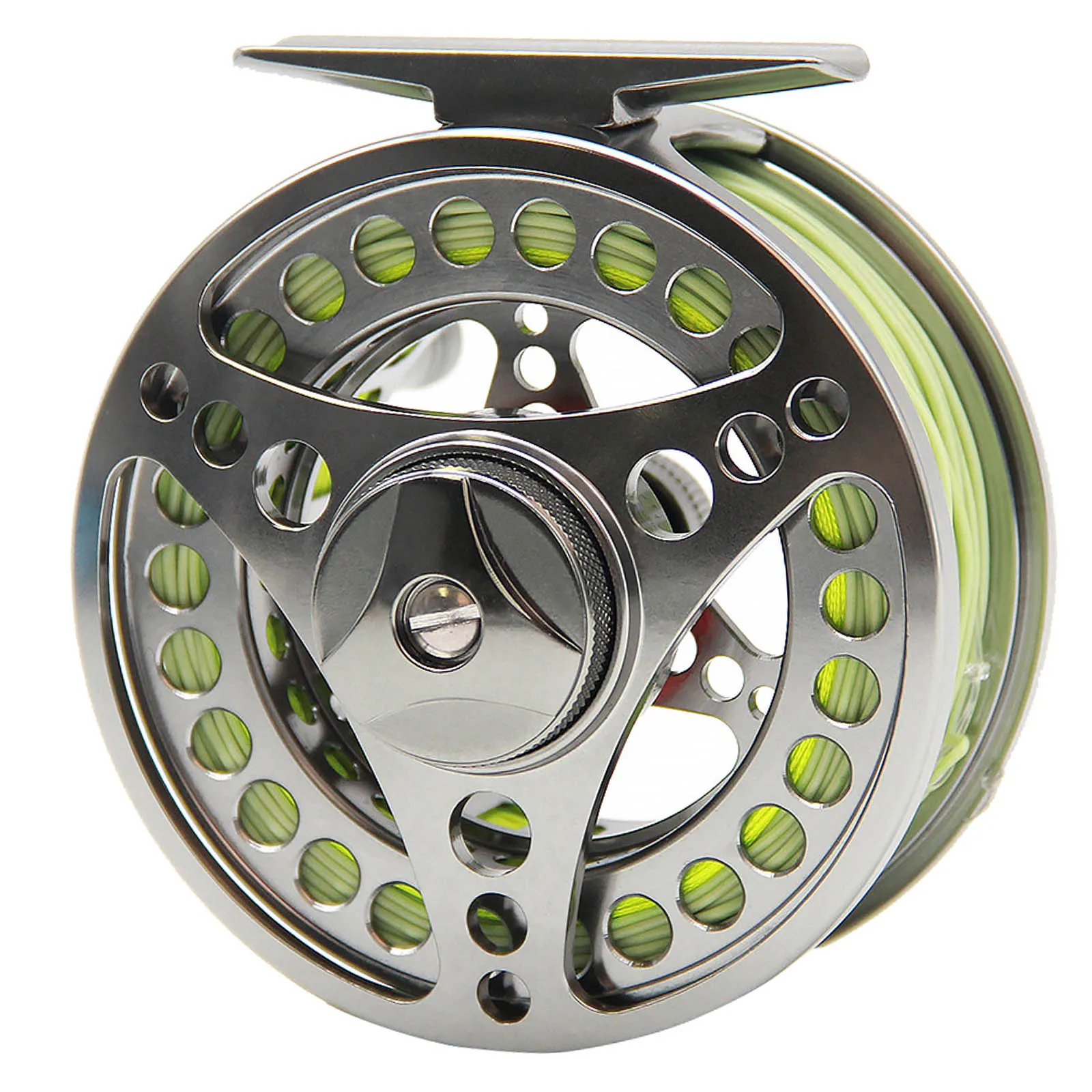 Angler Dream Gunsmoke Fly Reel and Line Combo Larger Arbor CNC-machined Fly Fishing Wheel & WF Floating Fly Line Leader Backing