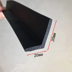 L Shape Rubber Sealing Strip Edge Encloser Shield Protector 20 x 30mm EPDM 2m 1.49m Foam odd Black