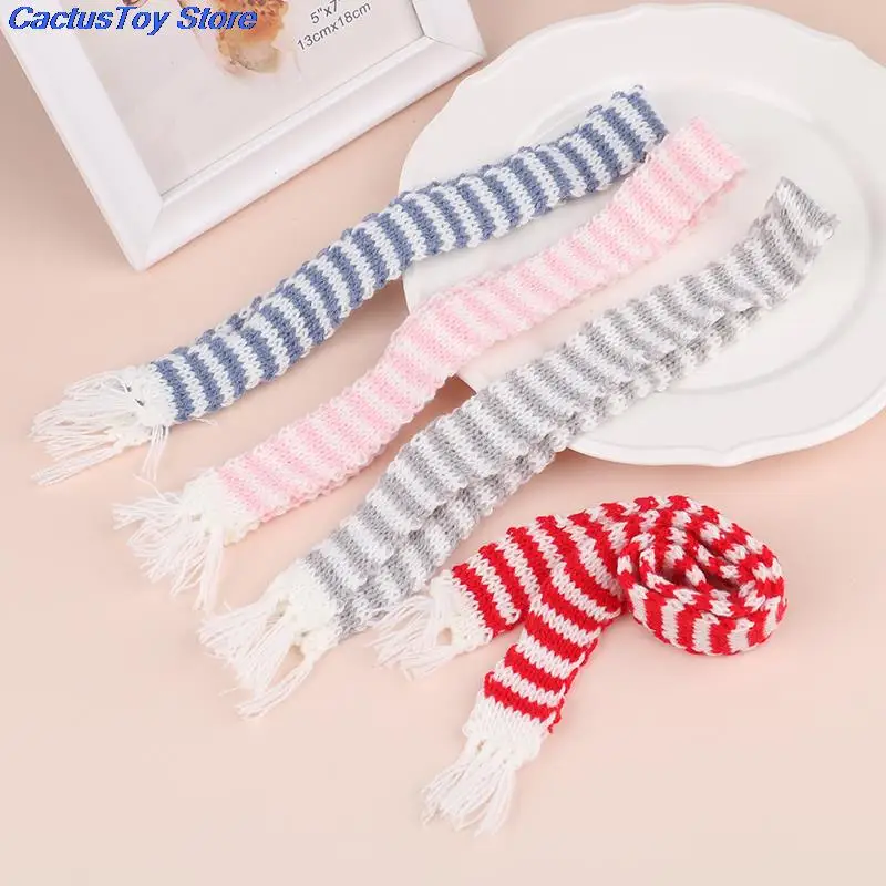 1PC Clothes Xmas Kid Gift 1/6 Doll Accessories Handmade Christmas Hat Scarf For Barbie Cute Fashion Hat Scarf For Doll