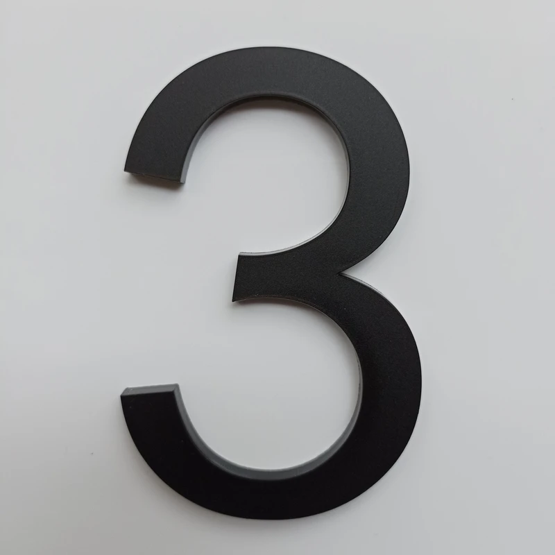 4 inch /10cm Modern House Number Door Home Address Mailbox Numbers for House Number Digital Door Outdoor Sign 4 Inch. #3 Black