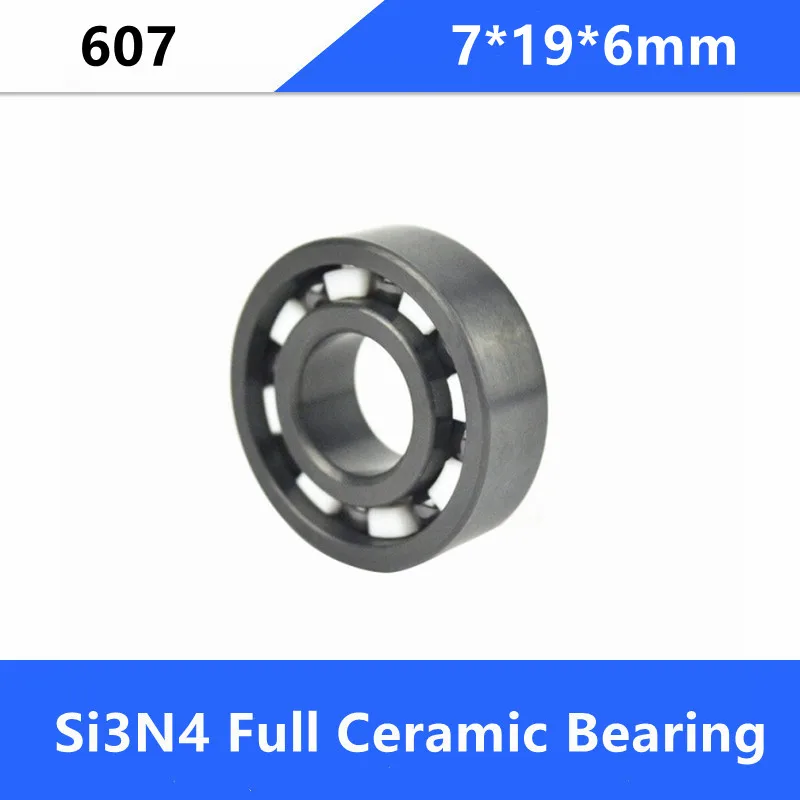 4/10pcs 607 Full Si3N4 ceramic bearing silicon ceramic Deep groove ball bearing 7*19*6mm