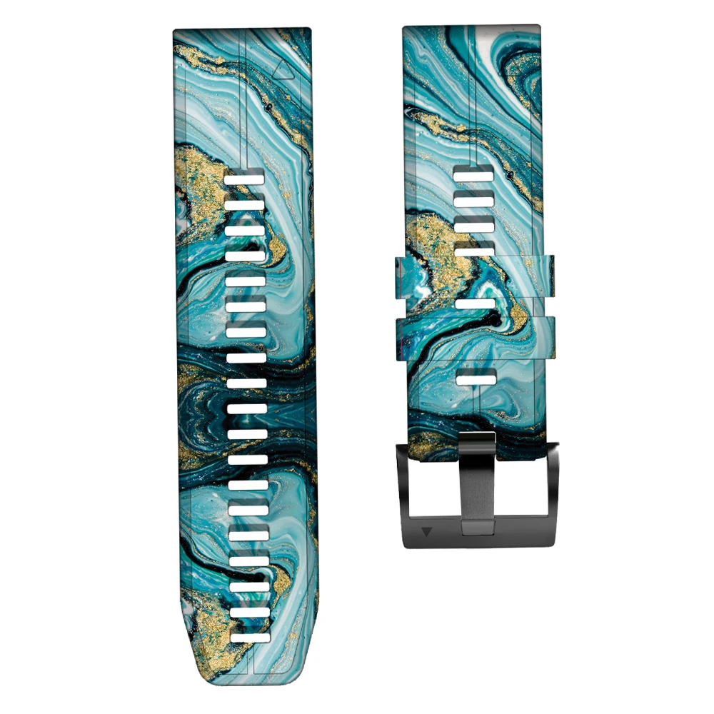 22 26Mm Dây Đeo Tay Dây Đeo Dành Cho Garmin Fenix 7 7X Epix/Coros VERTIX VERTIX2 Đồng Hồ Thông Minh In Hình Thể Thao Nhanh phát Hành Dây Silicone