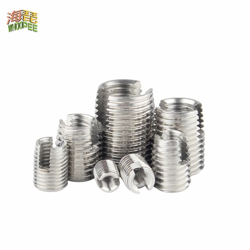 1/5/10pcs M2 a M20 inserti filettati in acciaio inossidabile zincato inserto di riparazione del filo metallico vite autofilettante filettata