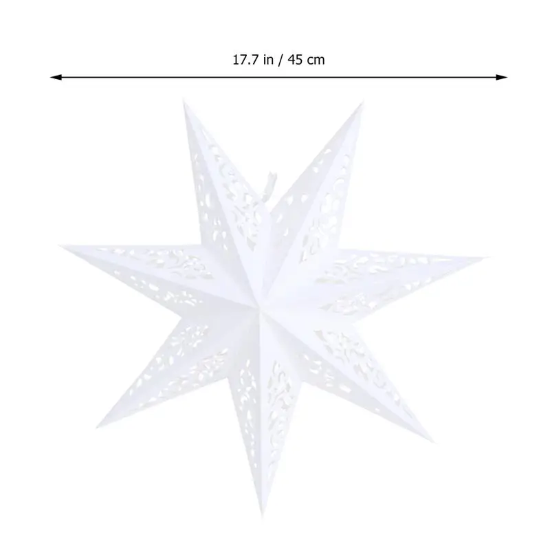 45cm Paper Hanging Lamps Stars Hollow Out Star Party Light Window Grille Home Bedroom Night Light Garden Hanging Christmas