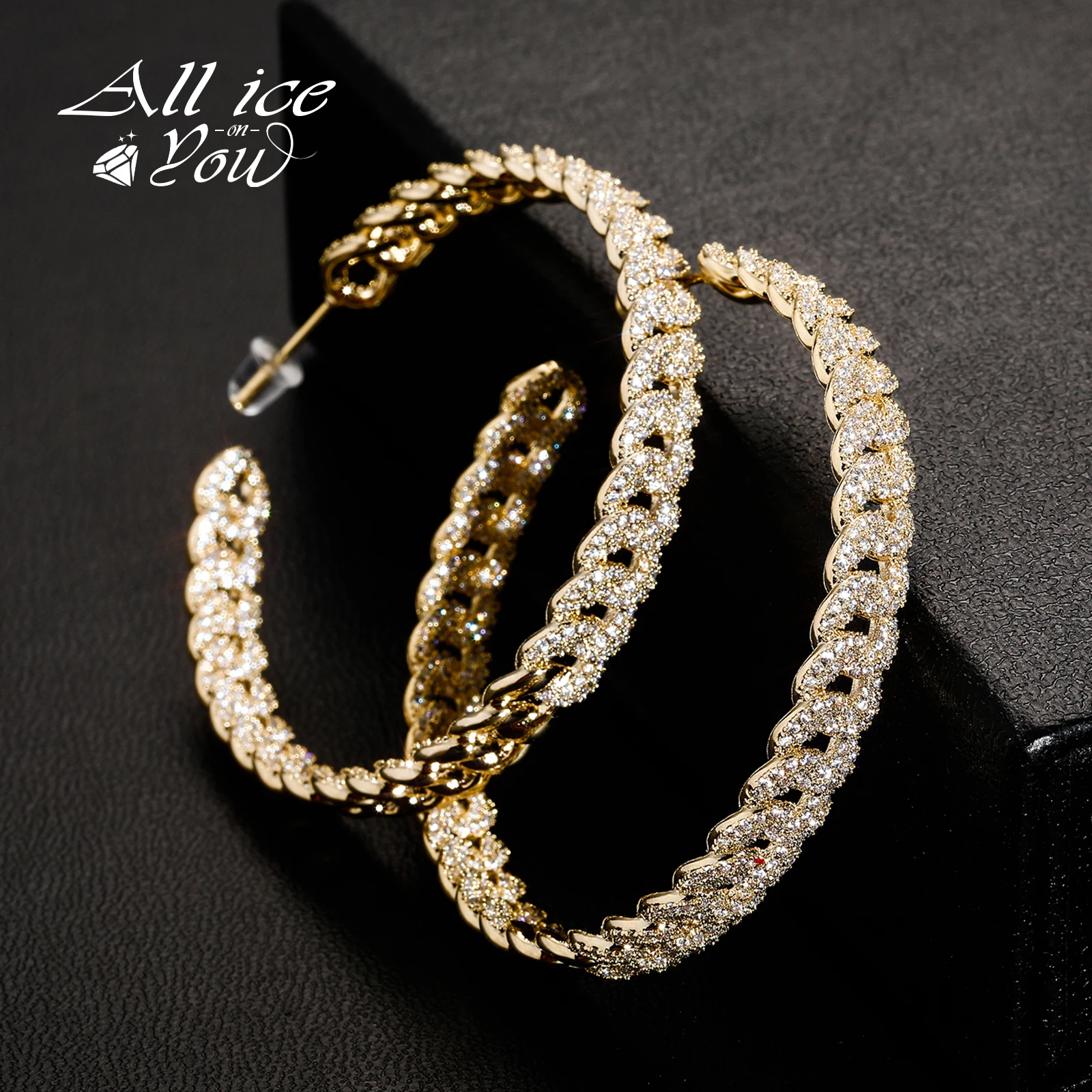 

2021 Новые фирменные большие круглые кубинские серьги в стиле хип-хоп 7 мм со сверкающими фианитами Роскошные ювелирные изделия с микрозакрепкой подарок для мужчин и женщин