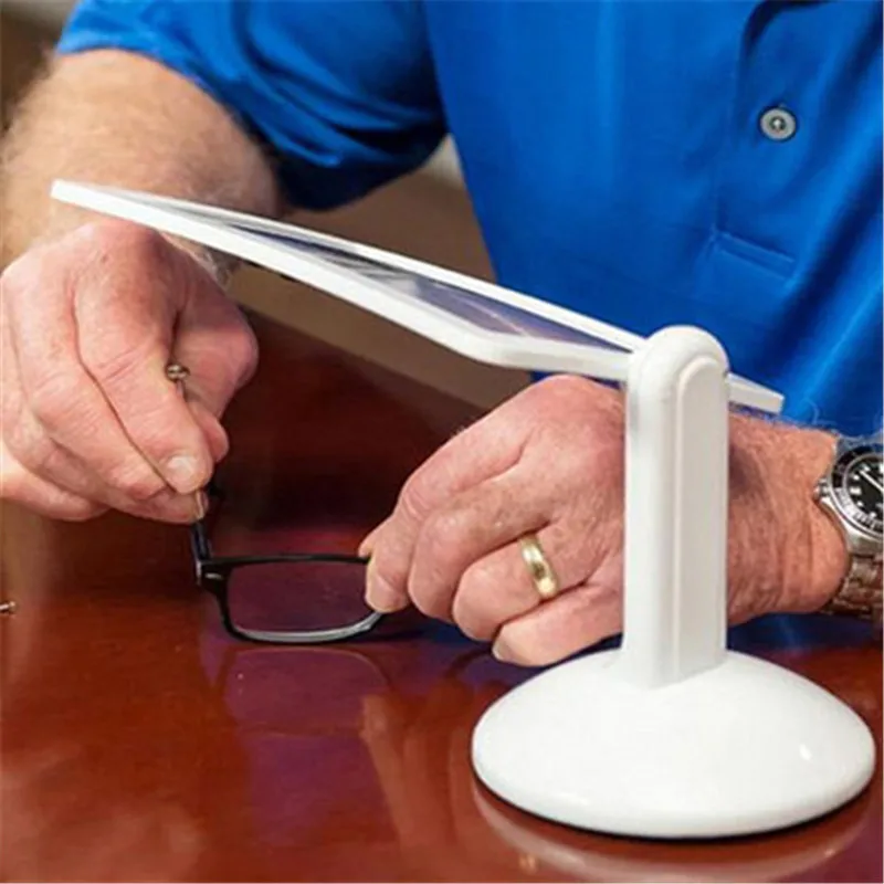 Lupa de mesa com lente Fresnel, Suporte giratório de 360 graus Lupa de leitura portátil, 3X