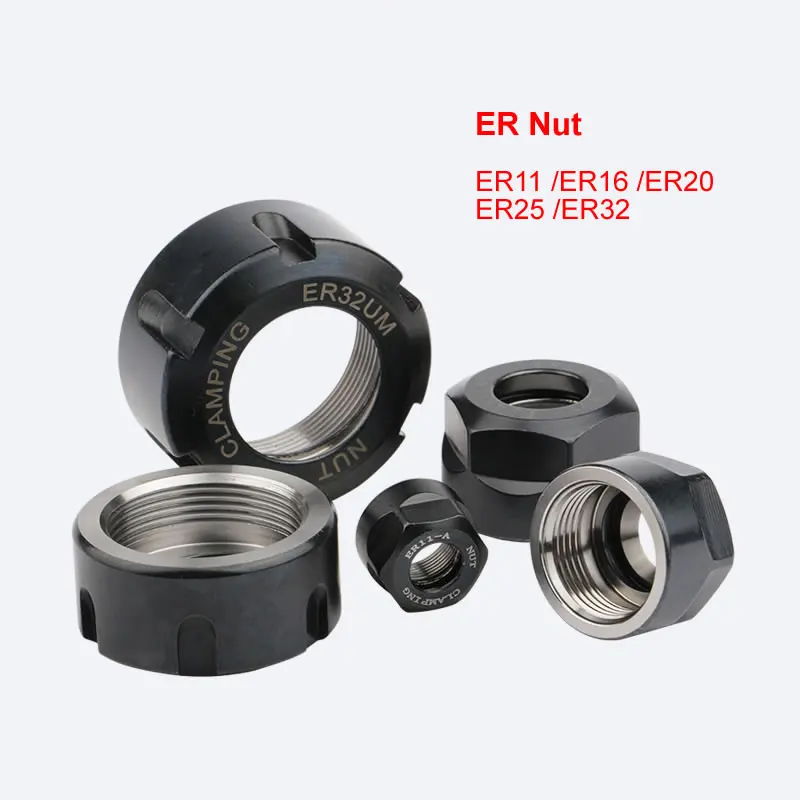 ER11 ER16 ER20 ER25 ER32 A M Balanced Nut CNC Router Engraving ER Collet Nut Clamping CNC Milling Turning Collet Chucks