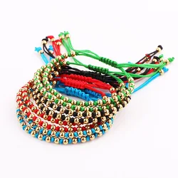 JARAVVI High Quality Stainless Steel Beads Knot Braided Macrame Adjustable Bracelet Men Women Jewelry Gift