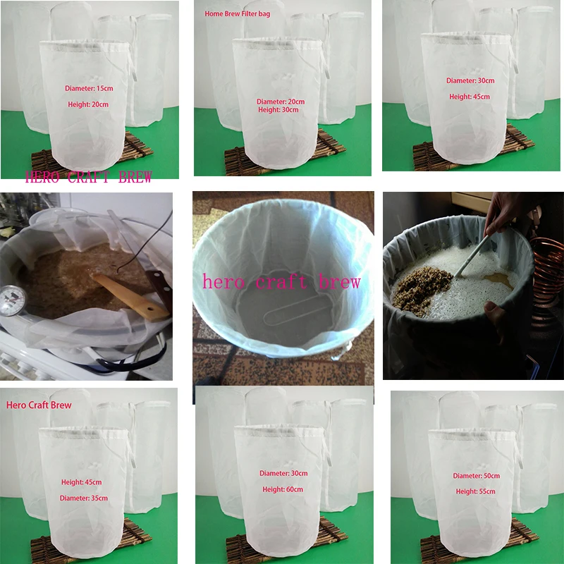 

Beer Brew Bag Home Brew Filter Bag For Homebrewing With String Malt Mash Bag