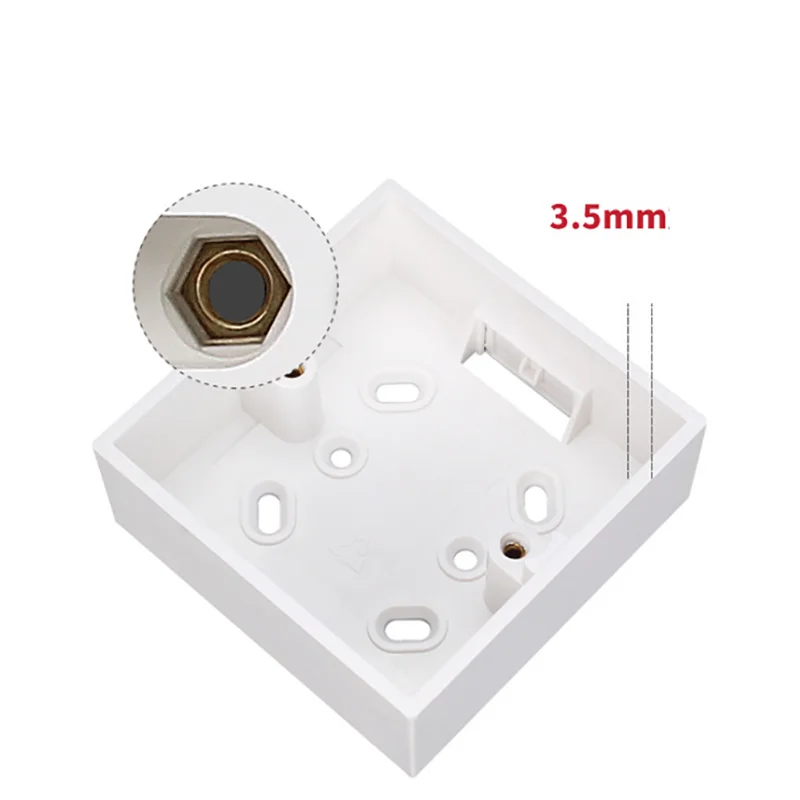 SANDIY Wall Box Surface Mounting Lamp Switch Light Socket 86mm*35mm Type External Apply Outside White Junction Boxes