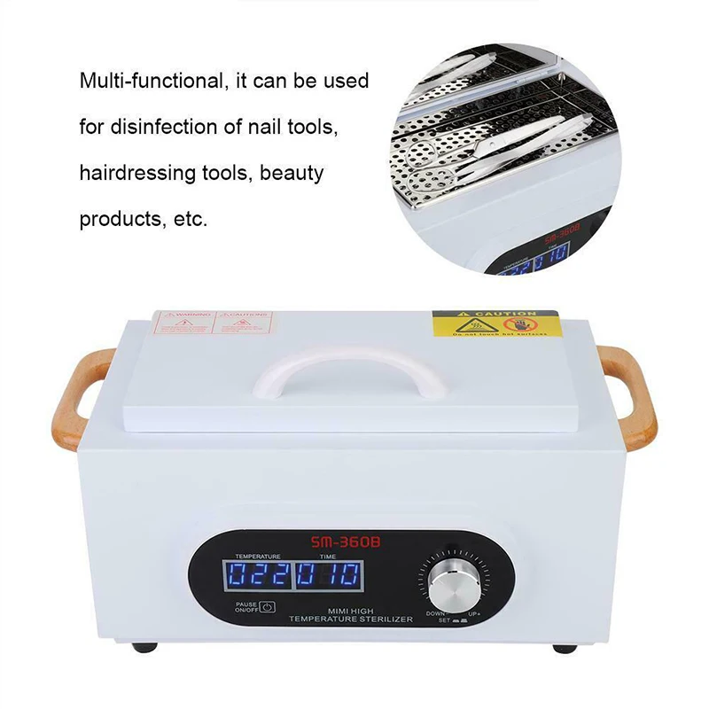 220 Celsius Degrees Sterilizer Fully Disinfection For Hairdressing Tattoo Kit Manicure Tool in Beauty Spa Manicure Salon