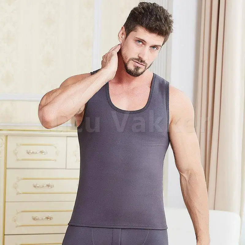 Winter Fleece Thicken Men's Thermal Underwear Tops O Neck Cotton Underwear thermal tops men thermal shirt thermo shirt tutku