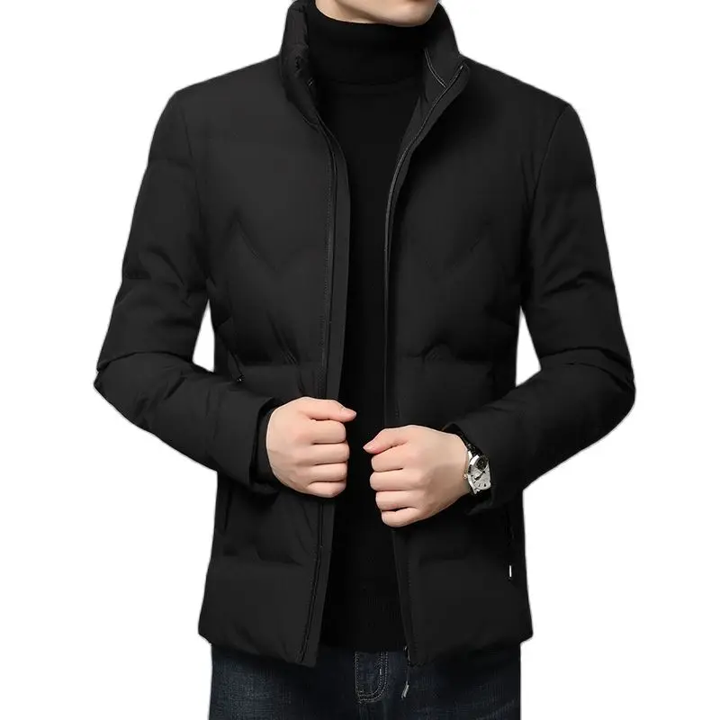 Pop High Quality Grey Duck Down Coats Men Winter Warm Coats Fashion Casual Style Down Jacktes White Black Mens Clothing Nice