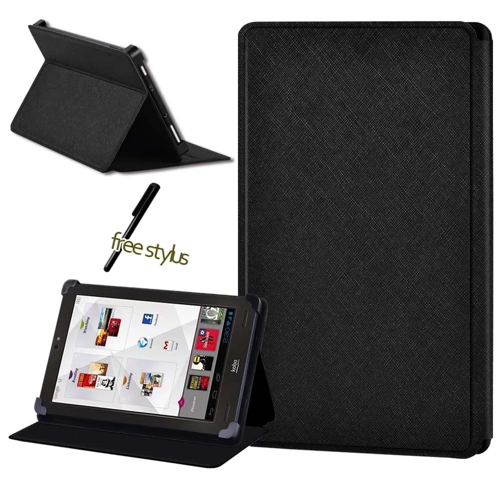 Universal Tablet Case for  Kobo Arc 7/Kobo Arc 10.1 Inch PU Leather Tablet Anti-Fall Shockproof Cover Case +Free Stylus