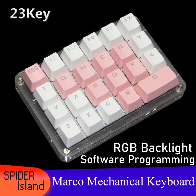 

Programming Self setting Defination OSU! Keyboard Macro Keypad Type C Connector for Gaming Shortcut RGB Backlight with keycap